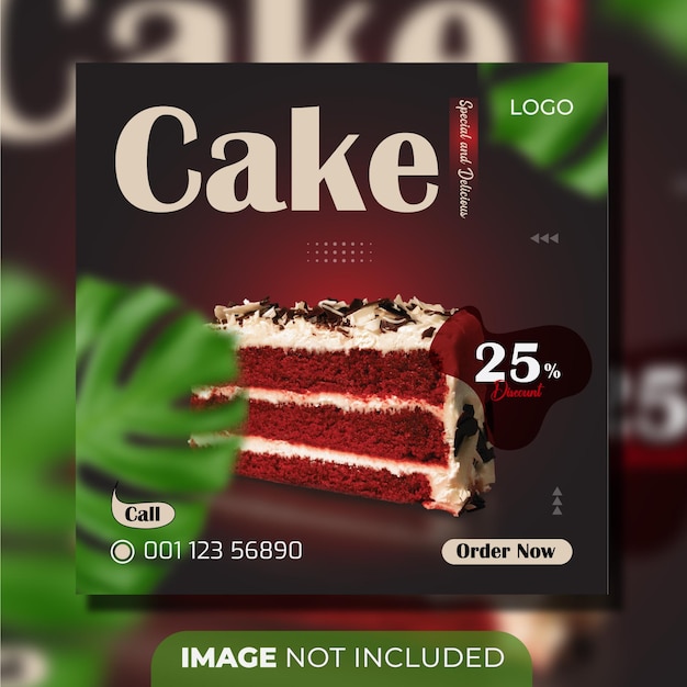 Special cake social media post template