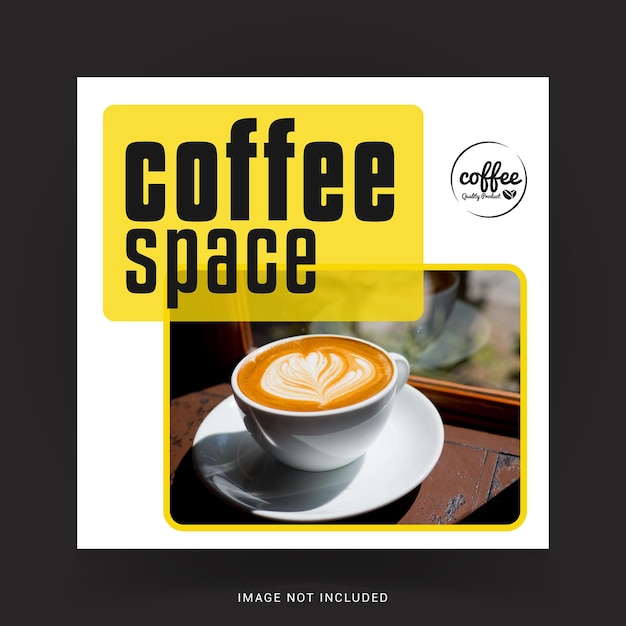 Vector special coffee social media post template design