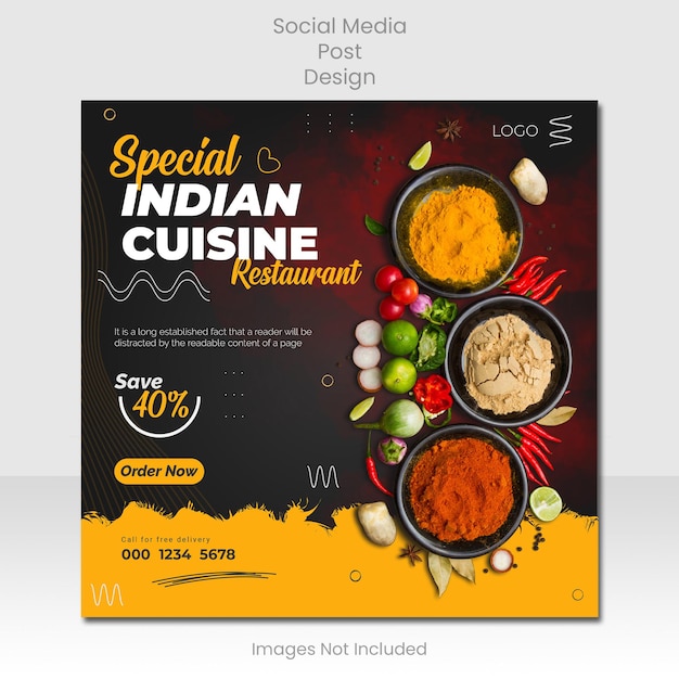 Special Cuisine Restaurant Food Social Media Post