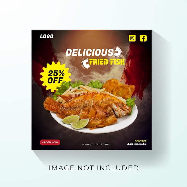 Special Delicious food menu promotion social media banner template