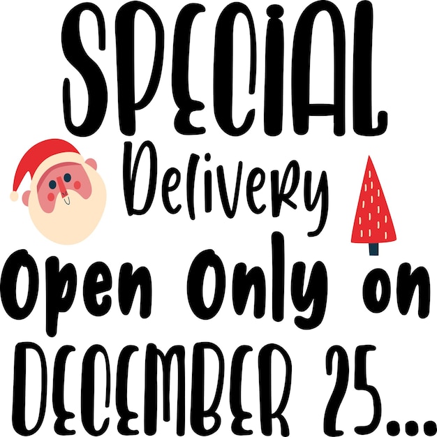 Vector special delivery open only on december 25