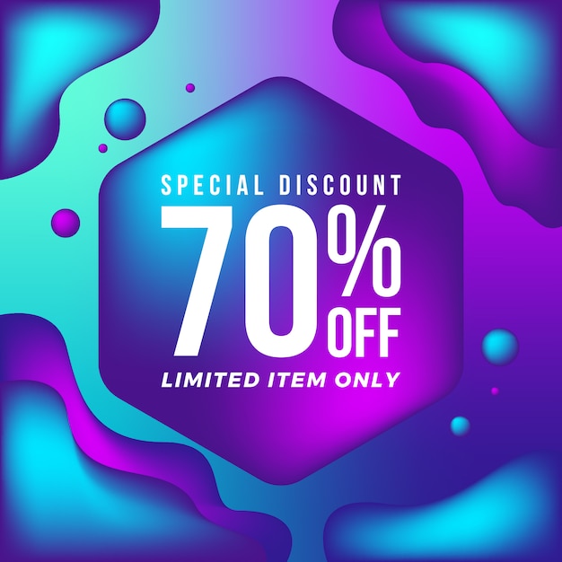 Special Discount Banner with Colorful Gradient