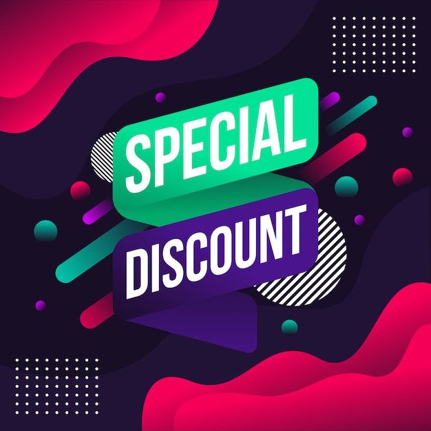 Special Discount Banner with Colorful Gradient