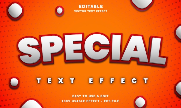 special editable text effect with modern and simple style