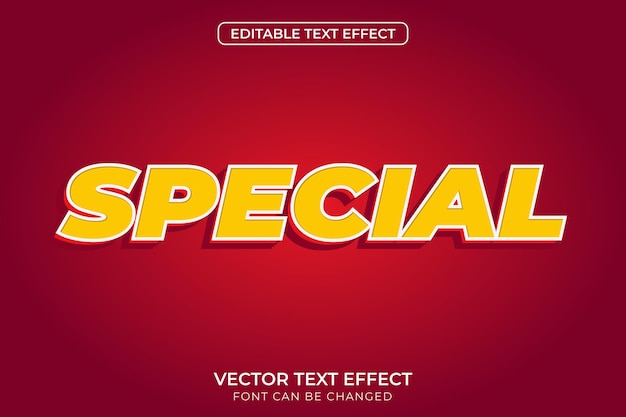 Special editable text effect