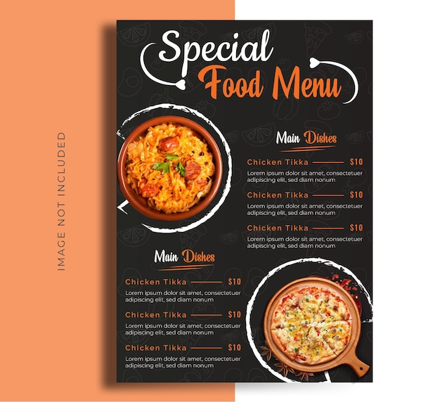 Special food menu design