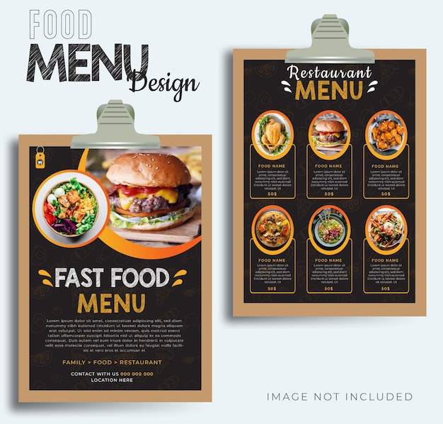 Vector special food menu design