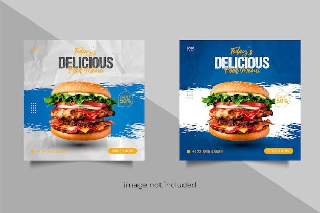 Special Food menu and restaurant social media cover template design