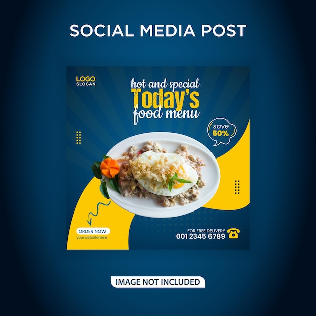 Special food menu social media post