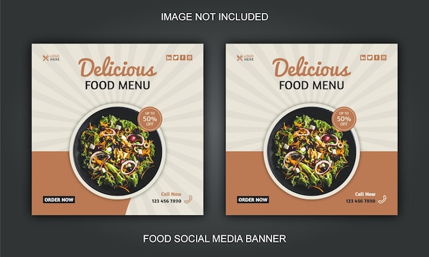 Special Food Social Media Post Banner Template Eps