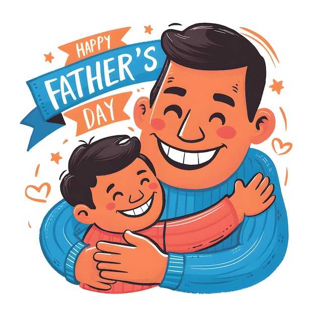 A Special Happy Fathers Day Illustration for an Amazing Dad Vector Art