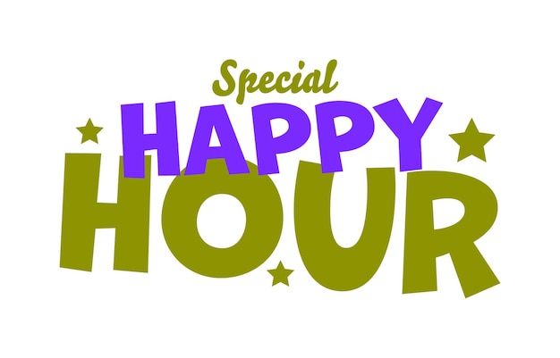 Special happy hour promo banner for shopping sale