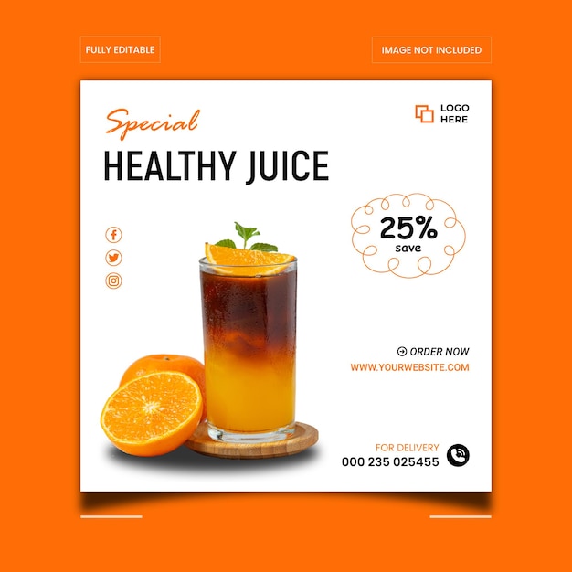 Special Healthy Juice Social Media Banner Template