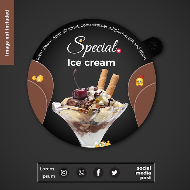 Special ice cream social media post