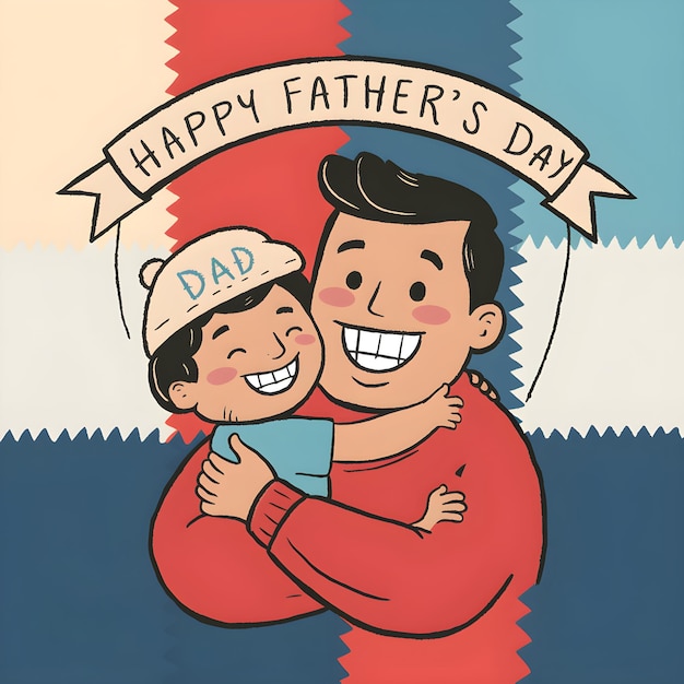 A Special Illustration for a Special Dad on Fathers Day Vector Format