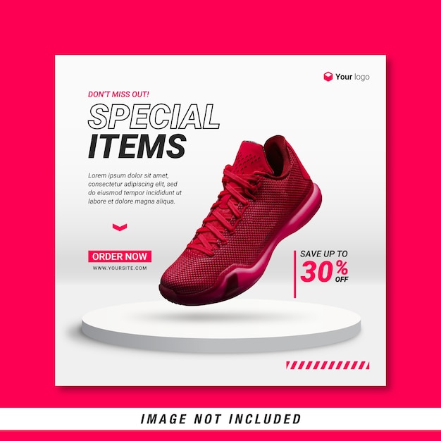 Special items social media banner template