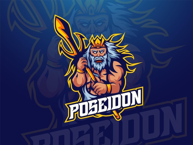 Special Mascot of Poseidon Esport Logo