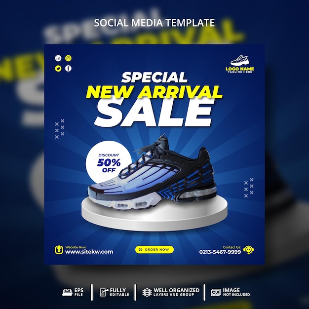 Special Mega Sale Shoes Social Media Instagram Post And Banner Template For Promotion