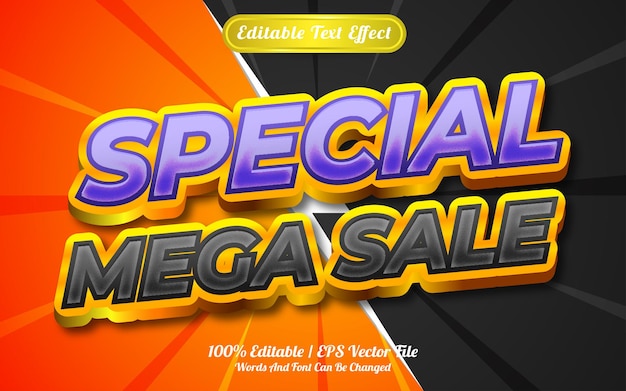 Special mega sale text effect