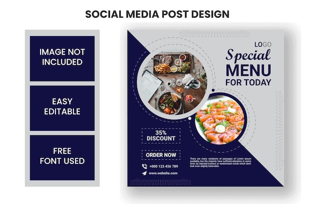 special menu social media post