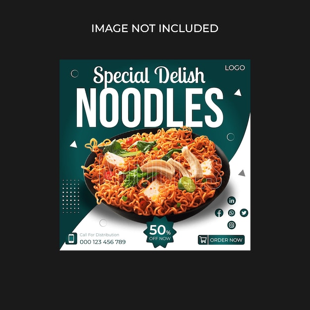 Special noodles social media promotion and instagram post template