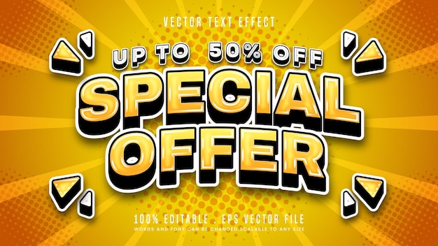 Special offer 3d editable text effect font style