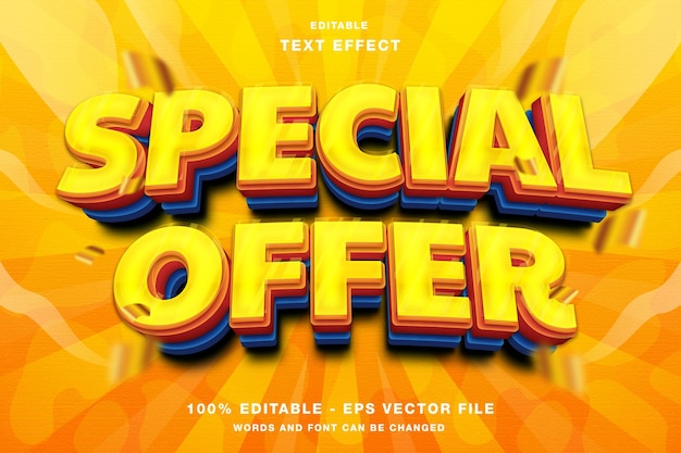 Special Offer 3D Editable Text Effect