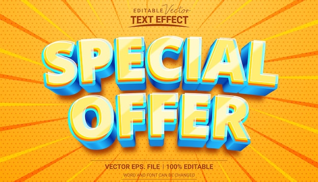 Special offer 3d editable vector text effect