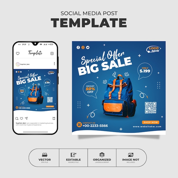 Special Offer Big Sale Product Social Media Instagram Post Template