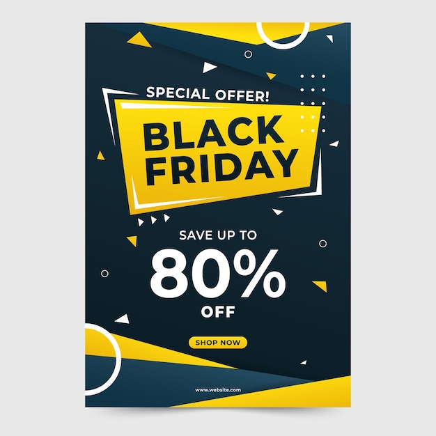 Vector special offer black friday sale poster concept