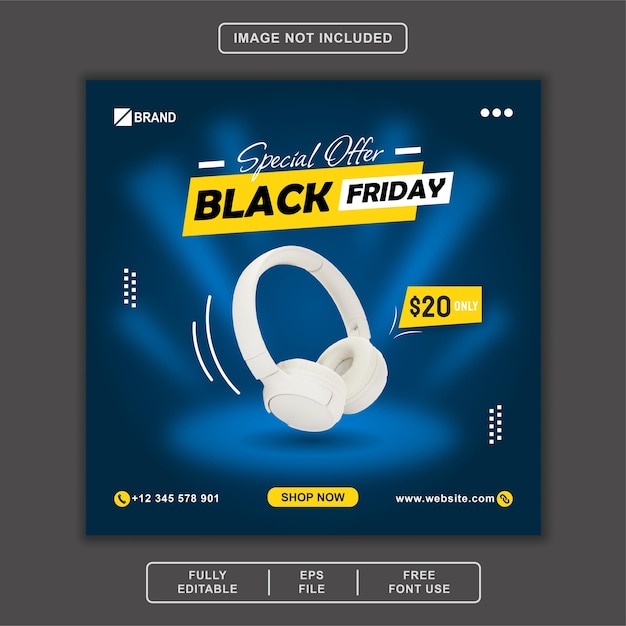 Special Offer Black Friday Social Media Post Instagram Facebook Template