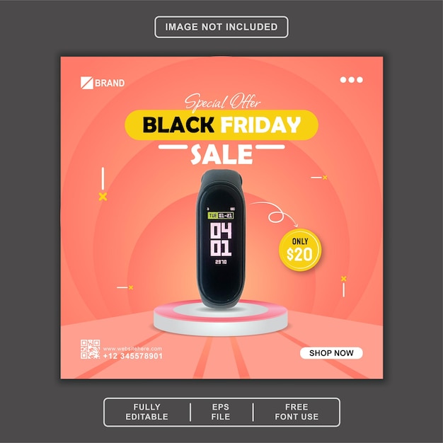 Special Offer Black Friday Social Media Post Instagram Facebook Template