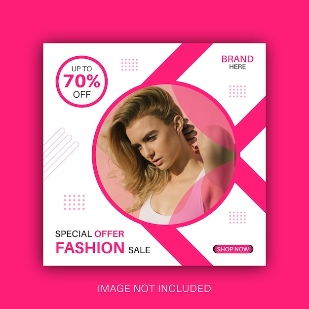 Special offer fashion sale social media post template