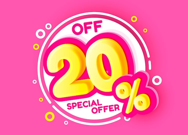 Special offer  off sale banner flyer retro label vector