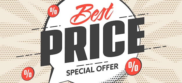 Special offer promotion banner advertising best price