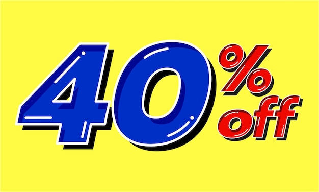 Special offer sale 40 percent discount, 40 percent off promotion advertising, Sale promotion poster