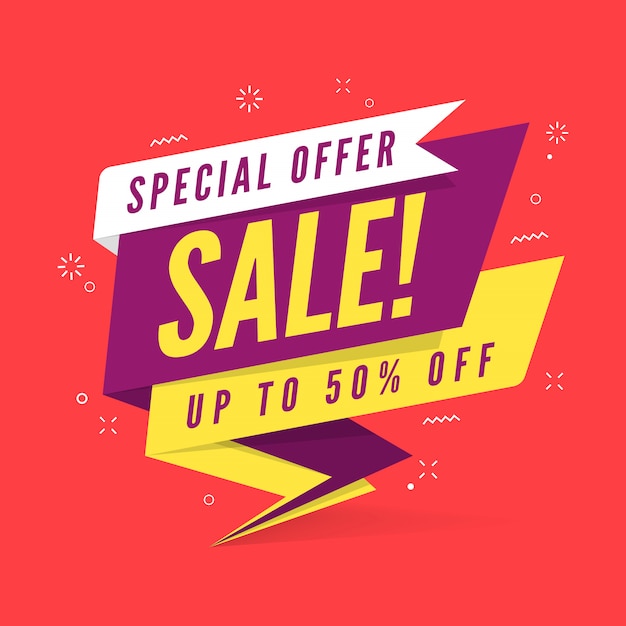 Special offer sale banner template.