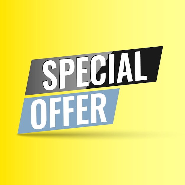 Special offer sale banner Vector illustration