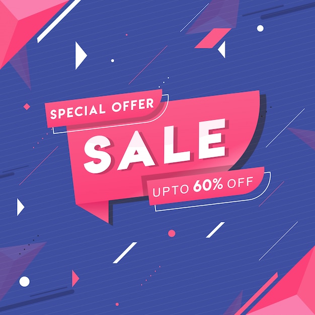 Special Offer Sale template with 60% Discount Offer