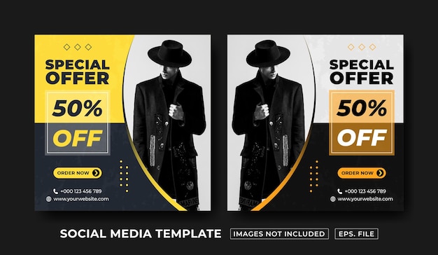 Special offer social media post design template Premium Vector