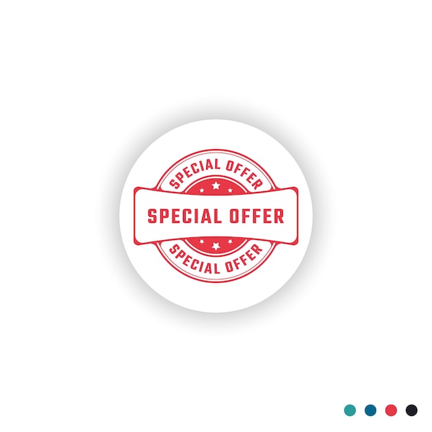 SPECIAL OFFER Sticker Sign or Stamp Round Label on White Background