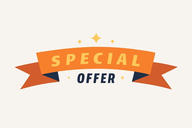 special offer typography tag or logo banner design artwork