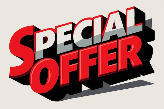 special offer typography tag or logo banner design artwork