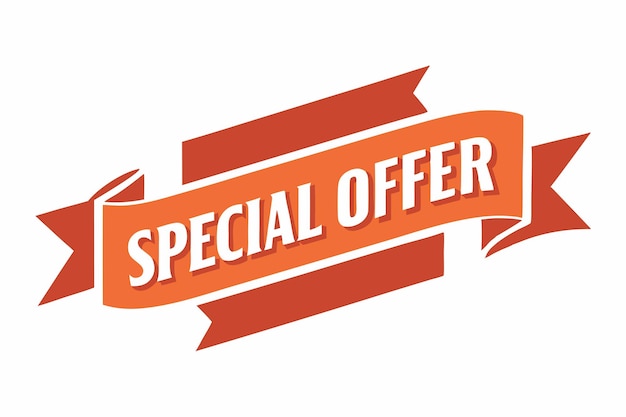 special offer typography tag or logo banner design artwork