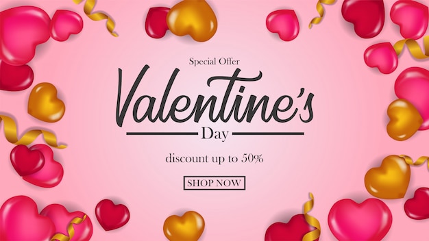 Special offer valentine day banner