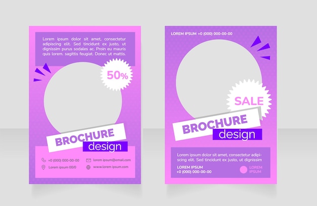 Special offers on cosmetic products blank brochure design