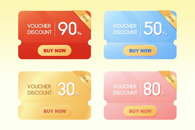 special offers promo vouchers discount templates set