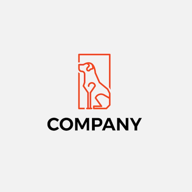 Special One Line of Dog Logo Template