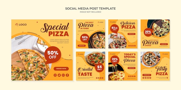 Special pizza social media instagram post template