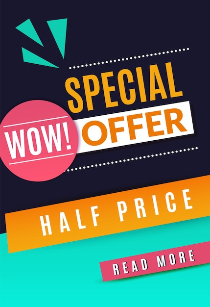 Special price offer flyer Promo poster template